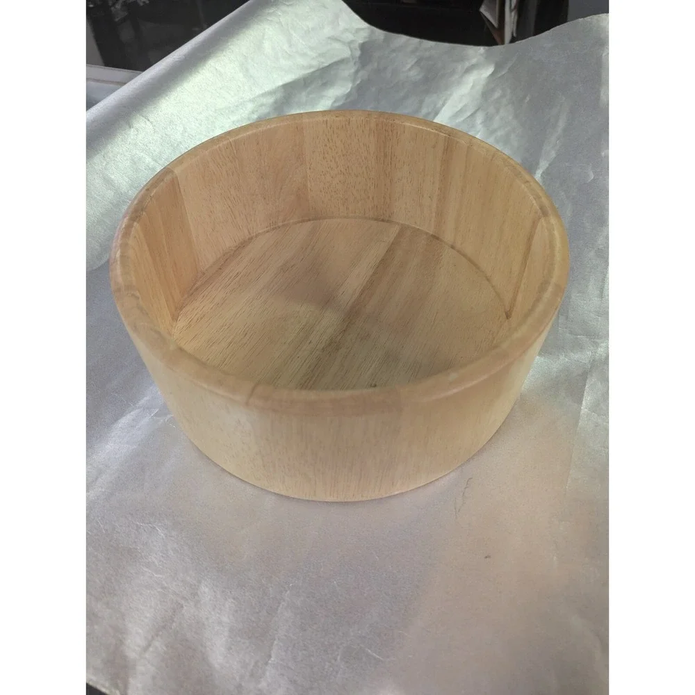 preferred stock kitchenware solid large light color wood bowl salad mixing decor